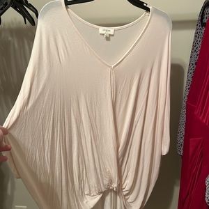 Size L cream tunic. Cute knot in front! Smoke free home!